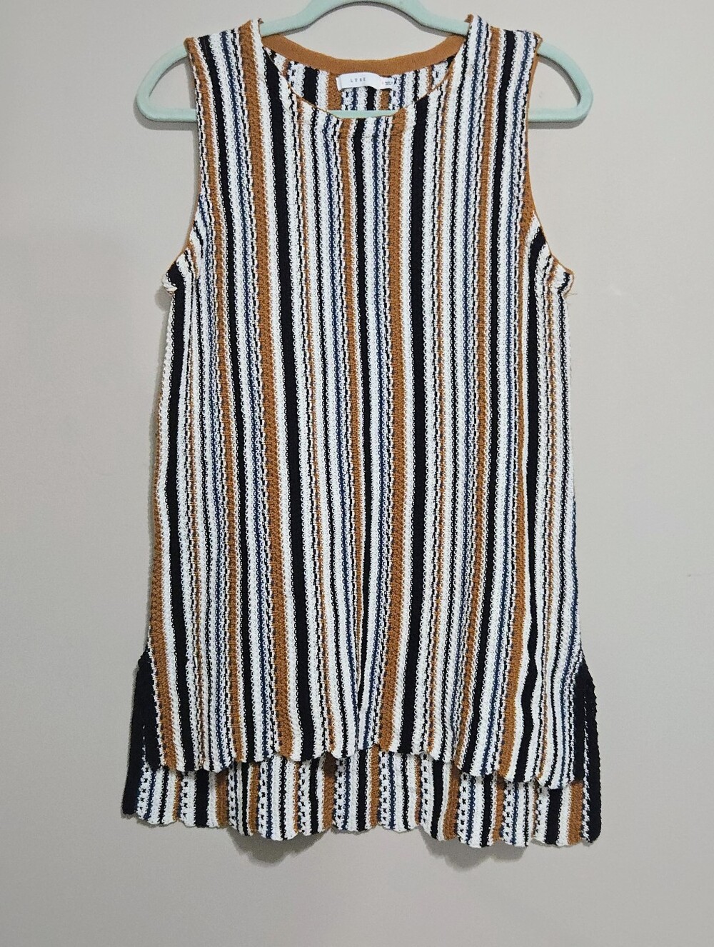 LUSH Striped Knit Sweater Tunic Tank - Size M